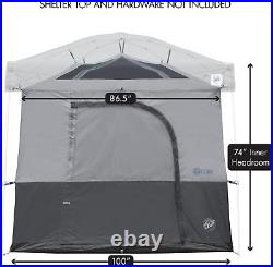 E-Z up Camping Cube Sport, Converts 10' Angled Leg Canopy into Camping Tent, Gre