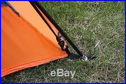 Elite Waterproof Double layer Outdoor 3 Person Camping Family Tent Orange/Grey
