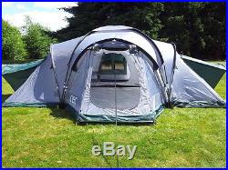 Eros 6 person 3 room HUGE family camping gray dome tent