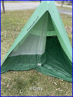 Eureka! Timberline 4-man tent TL-4 A-frame Vtg Complete Box Sleep 4 Rain Cover