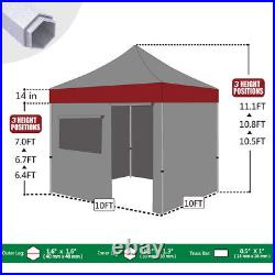 Eurmax USA Premium 10'x10' Ez Pop-up Canopy Tent with Removable Sidewalls