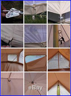 EverTech 3M Outdoor Luxury Canvas Camping Bell Tent Survival Hunting Glamping