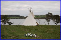 FIRE CERTIFIED 16' CHEYENNE STYLE tipi/teepee, Door flap, carry bag, Lacepin set