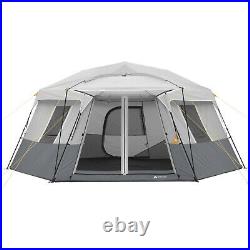 FREE SHIPPING Ozark Trail 17 x 15 11-Person Instant Hexagon Cabin Tent