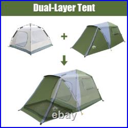 Family 3 Person Quick and Easy Setup Tent Rainproof Camping Hiking Equipment