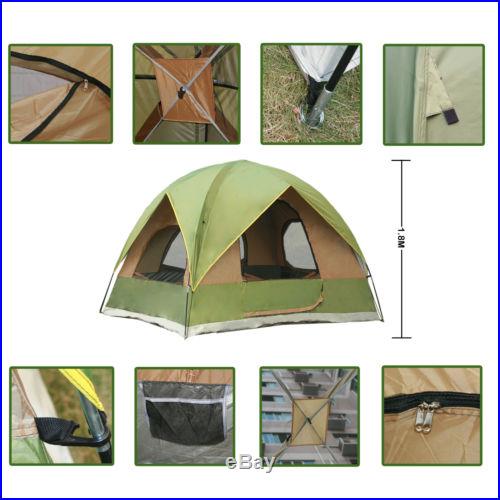 Family Camping Dome 5 6 Person 4-Season Outdoor 9' x 7' Easy Tent 71'' Height