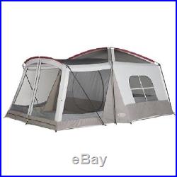Family Large 8 Person Dome Tent Large Camping Hiking Hunting Grey Taupe