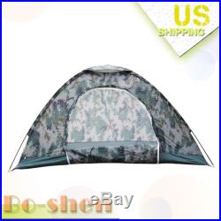 Family Outdoor Camping Waterproof 2-3 person Camouflage tent Portable Folding