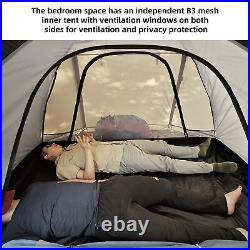 Fireproof 2 Person Waterproof Dome Tent with Snow Skirt for Camping Hiking A3V9