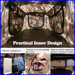Folding Single Camping Tent Cot Portable Outdoor Hiking Bed Rain Fly Camo