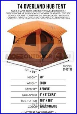 GT401SS Gazelle T4 Overland Edition Hub Tent Camp Hike Fish Trip MFG RESELL