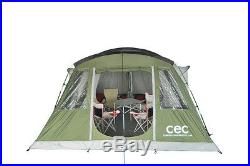 Galaxy 6 person 2 room HUGE family camping green tunnel tent