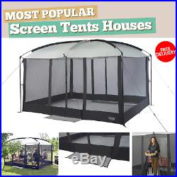 Gazebo Tent 11 ft L x 9 ft W x 7.5 ft H Magnetic Door Screen House For Outdoor