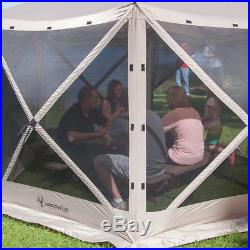 Gazelle G6 8 Person 6 Sided 124 x 124 Portable Canopy Gazebo Screen Tent