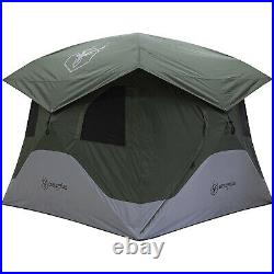 Gazelle T4 Extra Large 4 Person Family Instant Pop Up Camping Hub Tent, Green