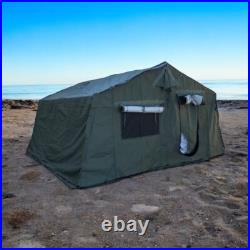 Green US Army Poles Supported Tent 16x16' and 16x32' 16x48' NSN 8340-00-782-3425