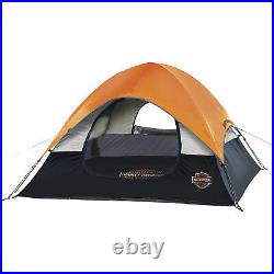 Harley-Davidson Road Ready 3-Person Outdoor Camping Dome Tent Fiberglass Frame