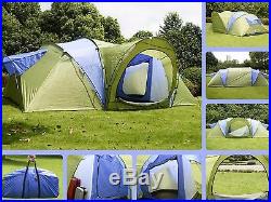 Hiking Camping Family Tent Outdoor 6-8 Person Waterproof Large 2+1 Rooms New