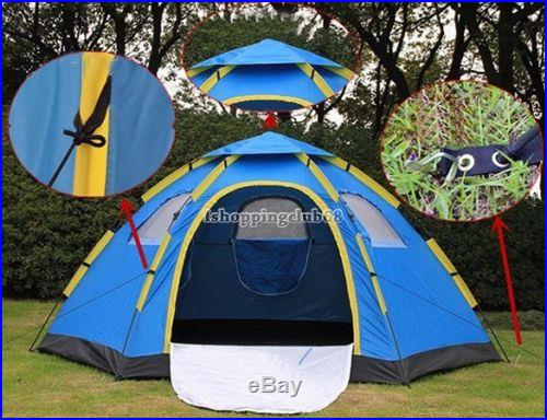 Hiking Camping Outdoor Large 6 Person Automatic Instant Pop up Family Tent IS6H