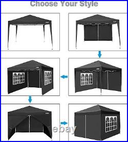 Homdox 10x10 Pop Up Canopy Tent with 4 Sidewalls, Outdoor Instant Canopy E 08
