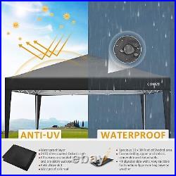 Homdox 10x10 Pop Up Canopy Tent with 4 Sidewalls, Outdoor Instant Canopy E 08