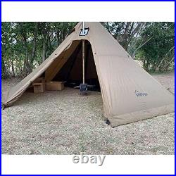 Hot Tent with Stove Jack 4-8 Person Large Teepee Tent for Family Camping 1 I