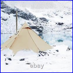 Hot Tent with Stove Jack Warm Winter Wind-Proof Canvas Cold Weather 4 Season Snow