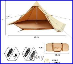 Hot Tent with Stove Jack Wind-Proof Warm Winter Canvas Tent Cold Weather 4 Season