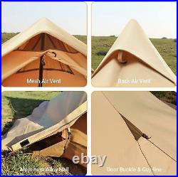 Hot Tent with Stove Jack Wind-Proof Warm Winter Canvas Tent Cold Weather 4 Season