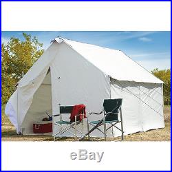 Hunting Canvas Wall Tent & Frame Guide Outfitter Spike Base Camp Cabin 4 Seasons