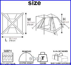 Inflatable Camping Tent with Automatic Pump, Glamping Tents, Easy Setup