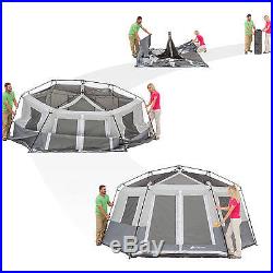 Instant Cabin Hexagon Pop Up Tent 8 Person Outdoor Camping Shelter Hiking