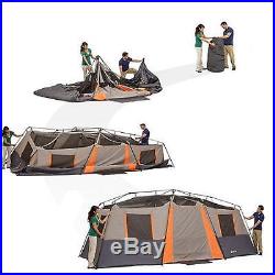 Instant Cabin Tent 12 Person 3 Room Family Outdoor Camping Sleep Rest Shelter