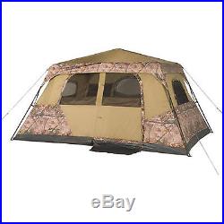 Instant Cabin Tent Ozark Trail 13' x 9' Realtree Xtra Camo 8 Person Hunting Gear