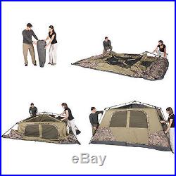 Instant Cabin Tent Ozark Trail 13' x 9' Realtree Xtra Camo 8 Person Hunting Gear