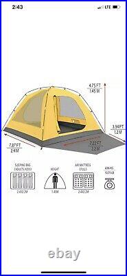 KAZOO Outdoor Camping Tent Durable Waterproof, Family Large Tents 4 Person, Easy