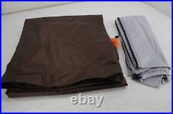 KTT Large 4 to 6 Person Family Cabin Tent Straight Wall Large Brown Instant Set
