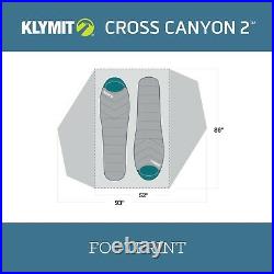 Klymit Cross Canyon 2-Person Backpacking Camping Tent Factory Refurbished