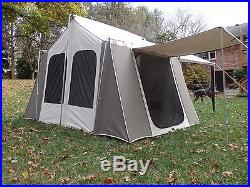 Kodiak Waterproof Canvas Tent 9x12Ft 6 Person withAwning & Screen