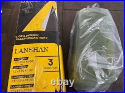 LANSHAN 3 season tent GREEN 1 or 2 person backpacking tent
