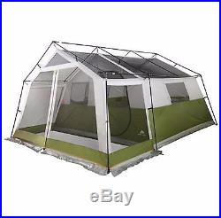 Large 10-Person Green Camping Cabin Tent Family Screen Front Porch Ozark