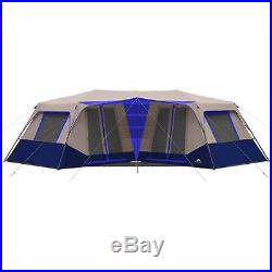 Large Camping Tent Instant 10 Person Cabin Blue Outdoor Shelter Family Hiking