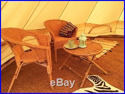 Large Family 100% Cotton Canvas Bell Tent With Zig Zipped In Ground Sheet
