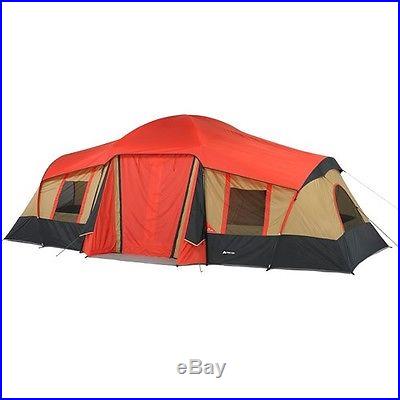 Large Family Camping Tents 10 Person 3 Room Cabin Hiking Ozark Trail Tent New
