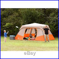 Large Instant Cabin Tent 13' x 9' River Camping 8 Person Outdoor Hiking Orange