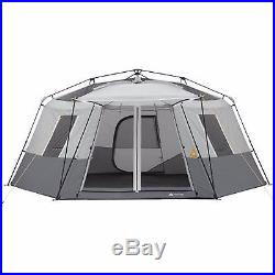 Large Instant Camping Tent 11 Person Hexagon Cabin Family Size 17' x 15' x 82''H