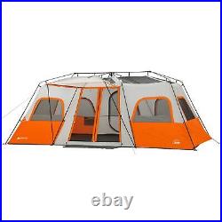 Large Outdoor 12 Person Instant 3 Room Cabin Camping Tent withLED Lighted Pole