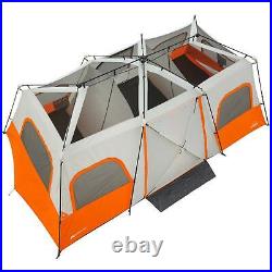 Large Outdoor 12 Person Instant 3 Room Cabin Camping Tent withLED Lighted Pole
