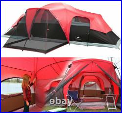 Large Tent Camping Outdoor Bedroom 10 Person Waterproof Mesh Body with Pockets