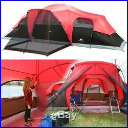 Large tent Camping outdoor ozark trail 3 room 10 person waterproof family tents